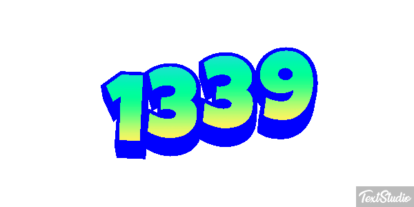 1339 Text effect