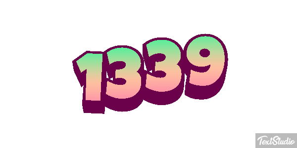 1339 Text effect