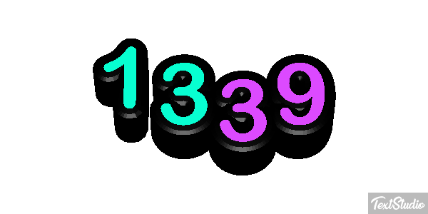 1339 Text effect