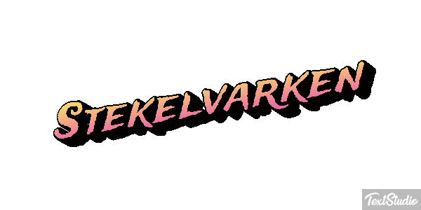 Stekelvarken Tekst effect