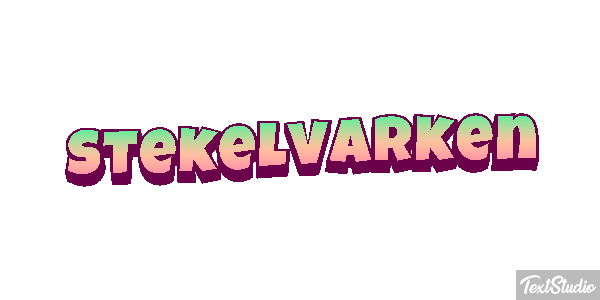 Stekelvarken Tekst effect