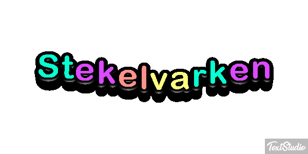 Stekelvarken Tekst effect