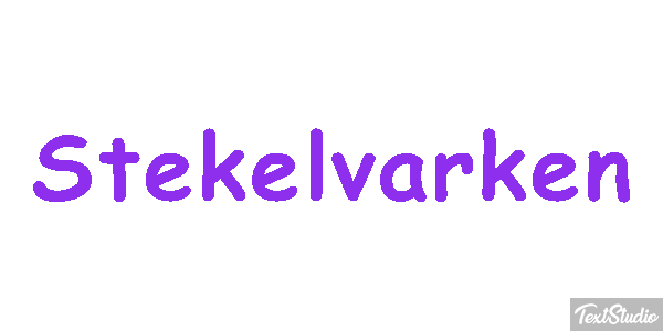 Stekelvarken Tekst effect