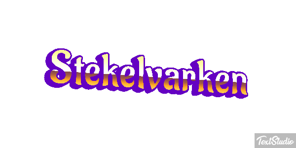 Stekelvarken Tekst effect