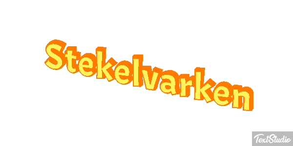 Stekelvarken Tekst effect