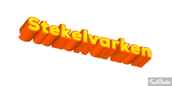 Stekelvarken Tekst effect