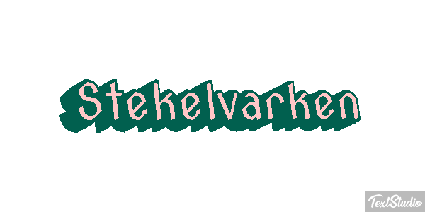 Stekelvarken Tekst effect