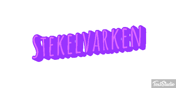 Stekelvarken Tekst effect
