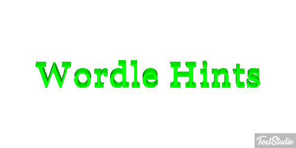 Wordle Hints Efeito do texto