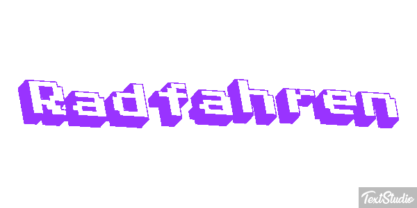 Radfahren Texteffekt