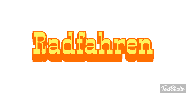 Radfahren Texteffekt