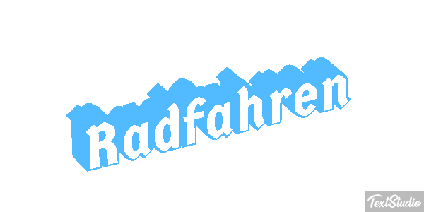 Radfahren Texteffekt
