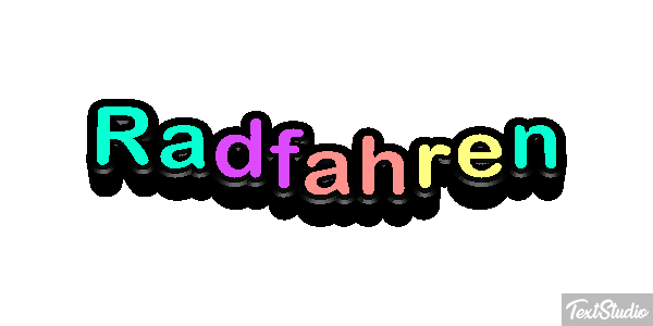 Radfahren Texteffekt