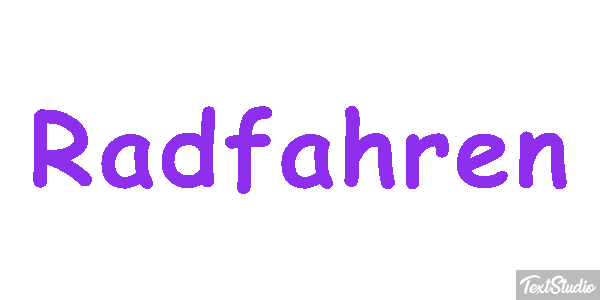 Radfahren Texteffekt