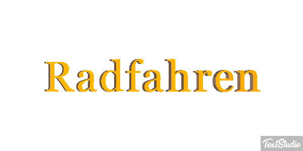 Radfahren Texteffekt