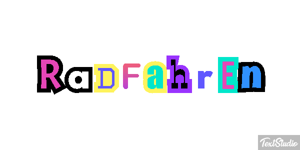 Radfahren Texteffekt