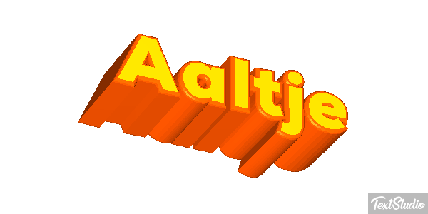 Aaltje Effet de texte