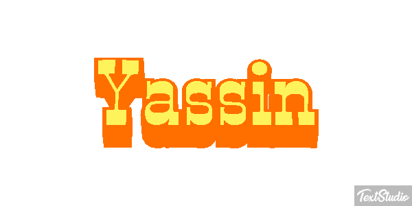 Yassin Efecto de texto