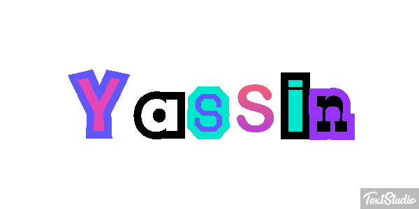 Yassin Efecto de texto