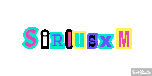 Siriusxm Text effect