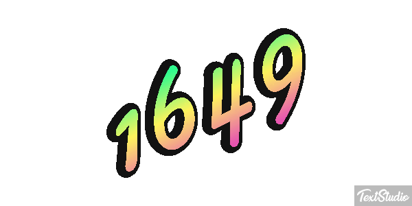 1649 Text effect