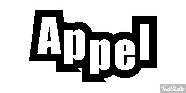 Appel Text effect
