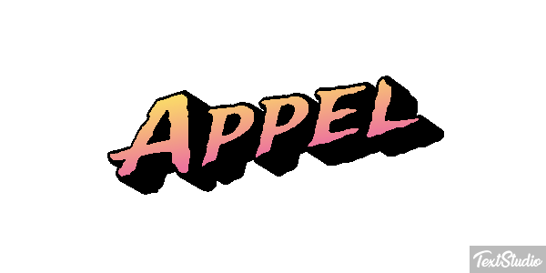 Appel Text effect
