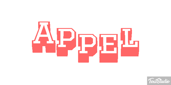 Appel Text effect