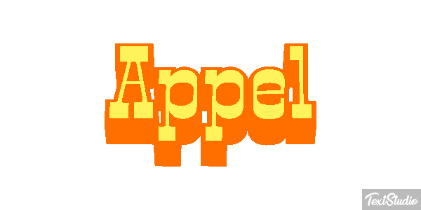 Appel Text effect