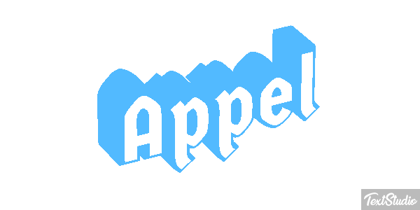 Appel Text effect