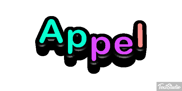 Appel Text effect