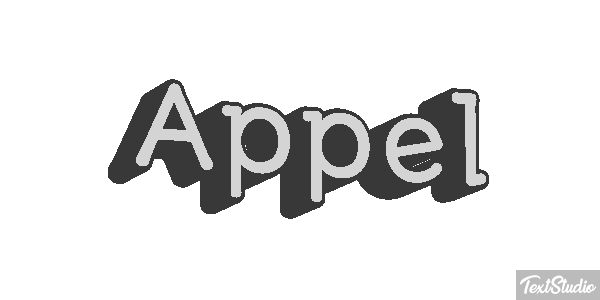 Appel Text effect