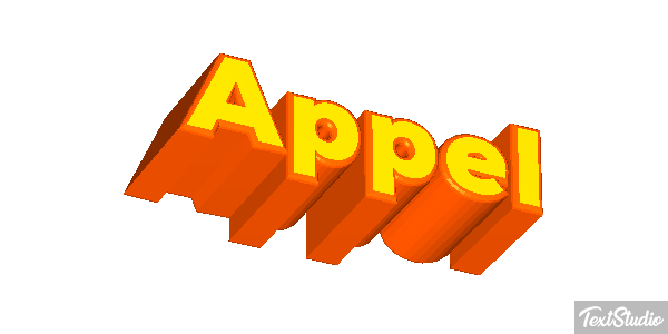 Appel Text effect
