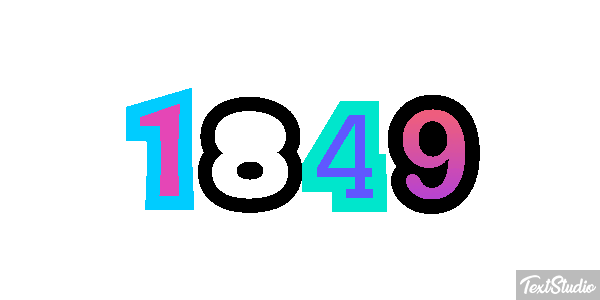 1849 Text effect