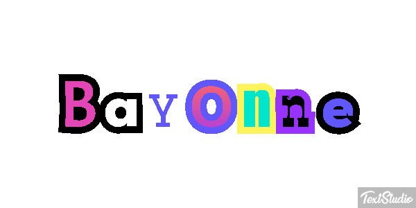 Bayonne Efeito do texto