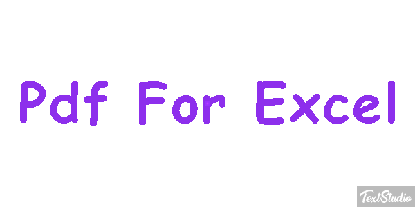 Pdf For Excel Effet de texte