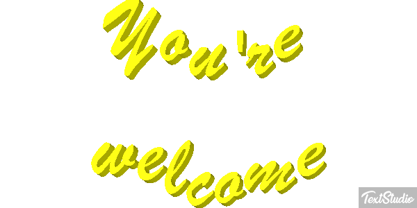 You're Welcome Text effect