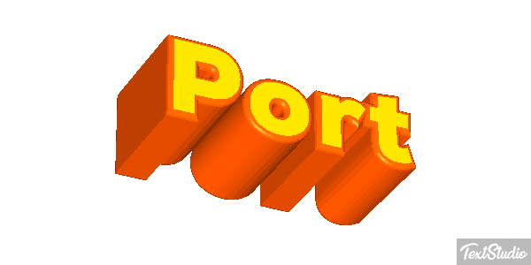 Port Text effect