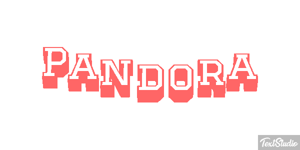 Pandora Text effect
