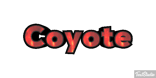Coyote Efecto de texto