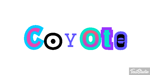 Coyote Efecto de texto