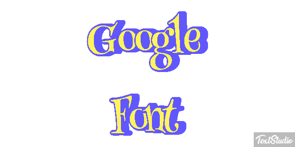 Google Font Efeito do texto