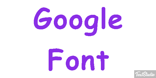 Google Font Efeito do texto