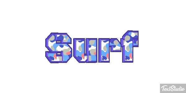 Surf Text effect