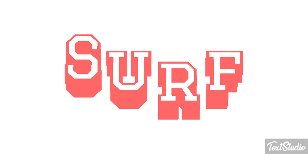Surf Text effect