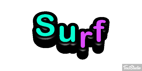 Surf Text effect