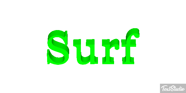 Surf Text effect