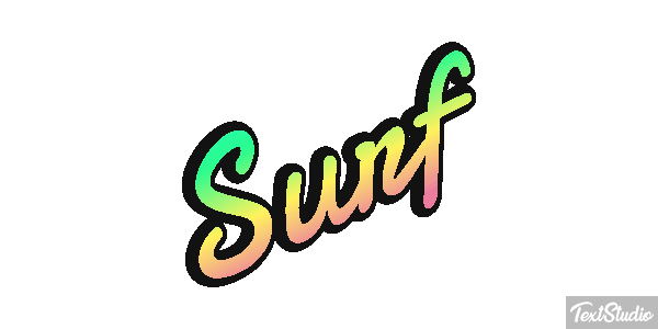 Surf Text effect