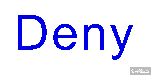 Deny Текстовый эффект