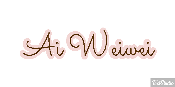 Ai Weiwei Text effect